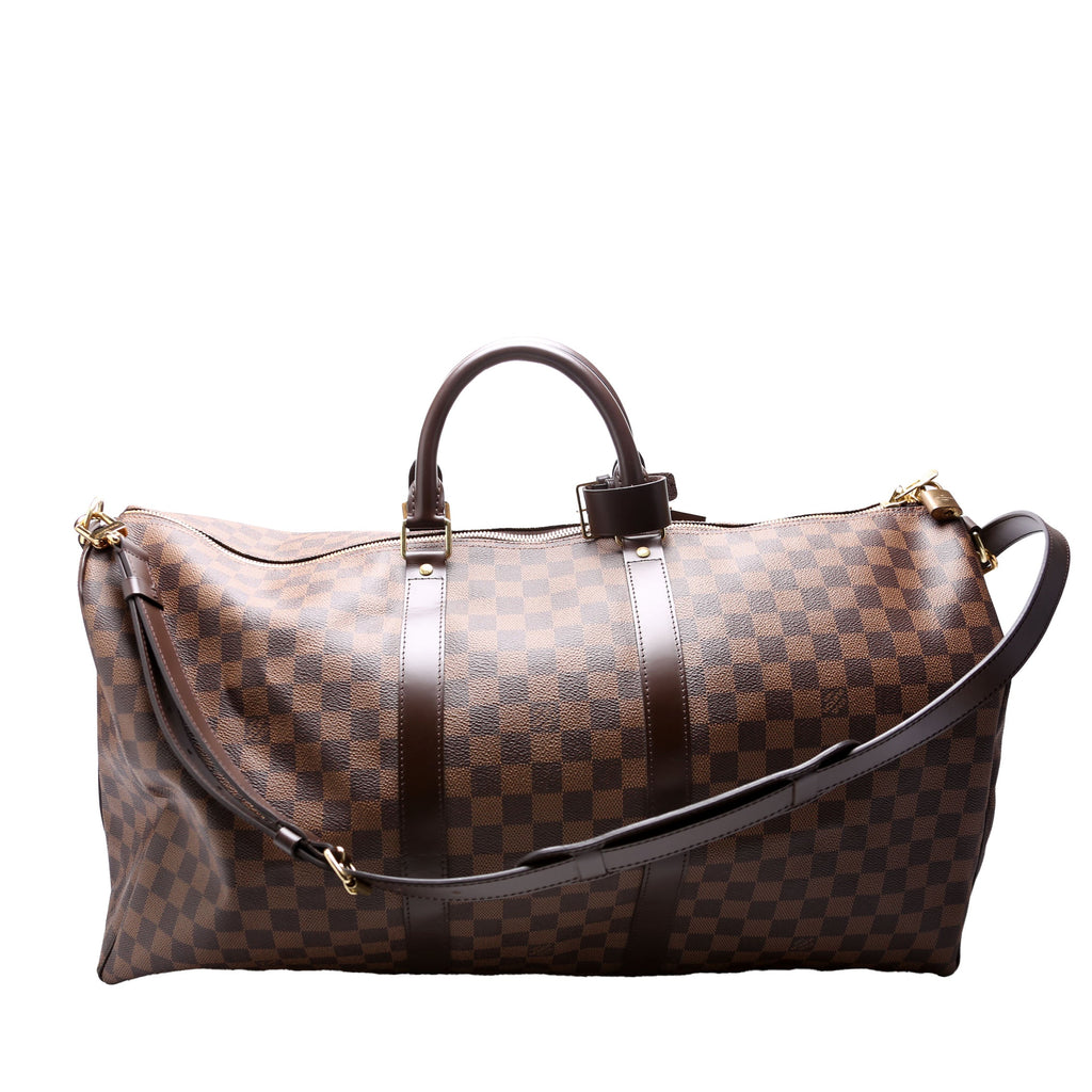 Keepall 55 Damier Ebene Bandouliere