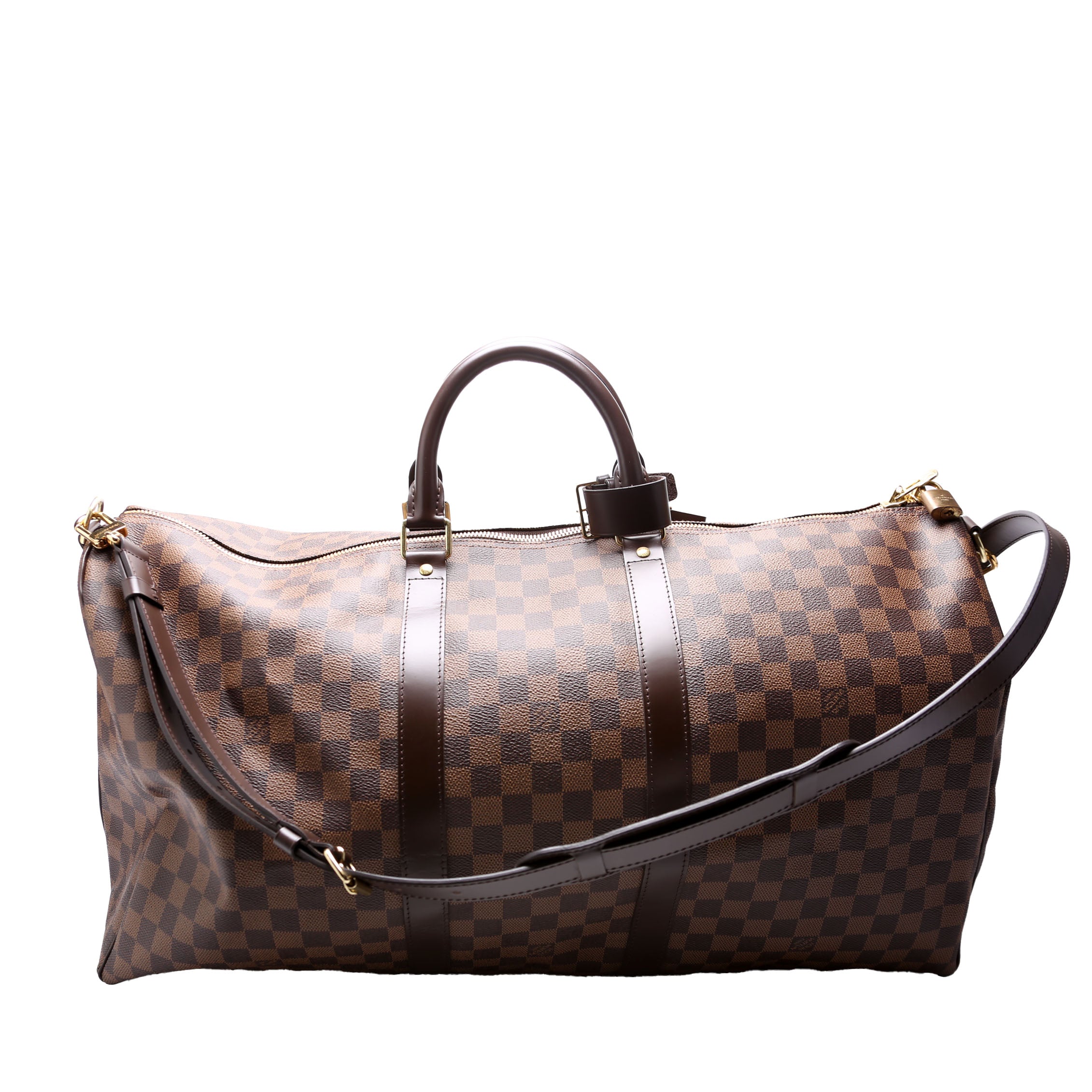 Keepall 55 Damier Ebene Bandouliere