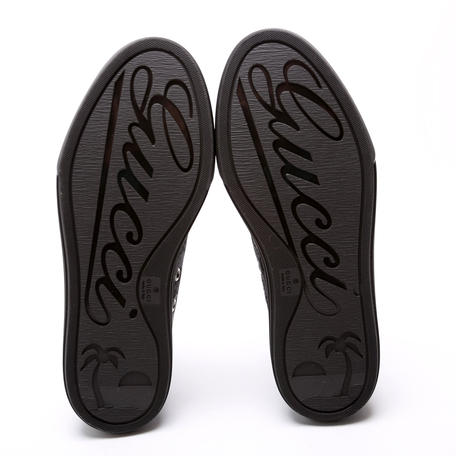 GG Canvas Low Top Sneakers Size 37 Black