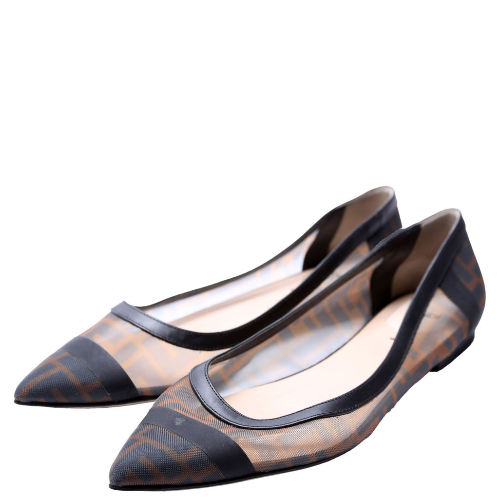 FF Mesh Skimmer Flats Size 40 Black/Brown