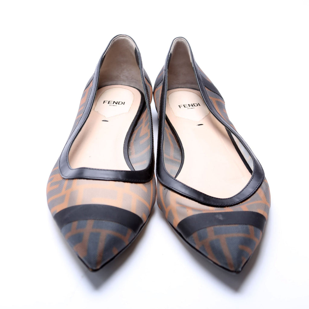 FF Mesh Skimmer Flats Size 40 Black/Brown