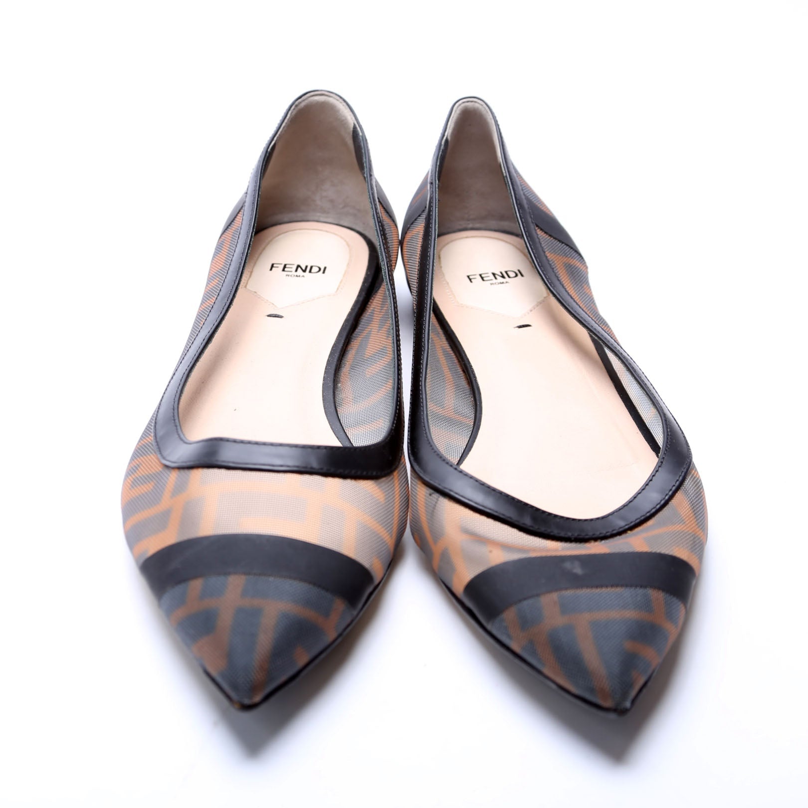 FF Mesh Skimmer Flats Size 40 Black/Brown
