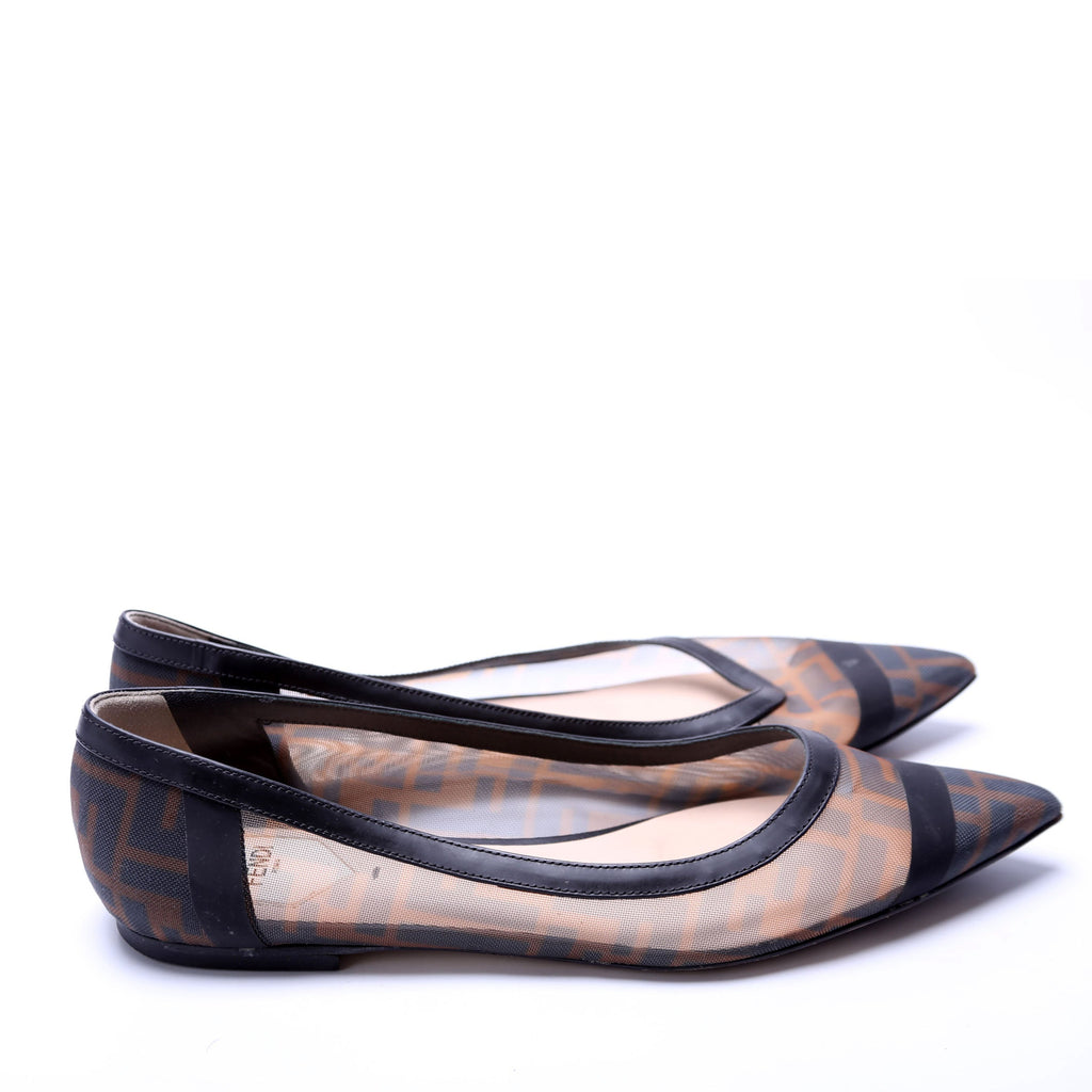 FF Mesh Skimmer Flats Size 40 Black/Brown