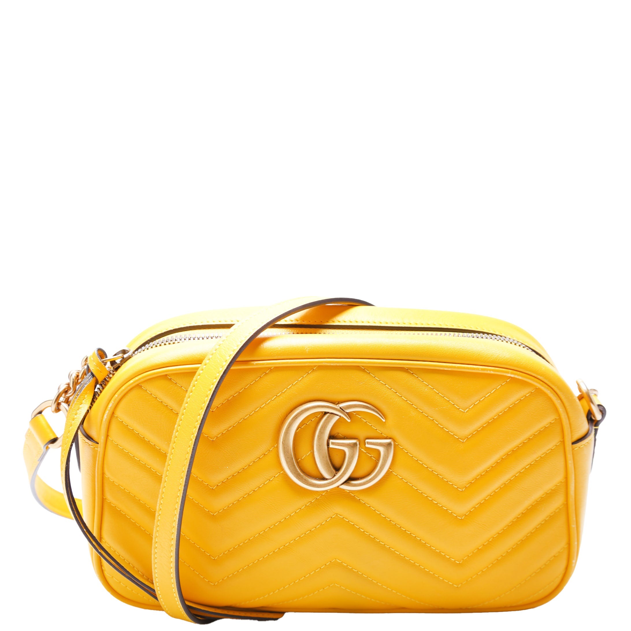 447632 Marmont Small Leather Camera Yellow