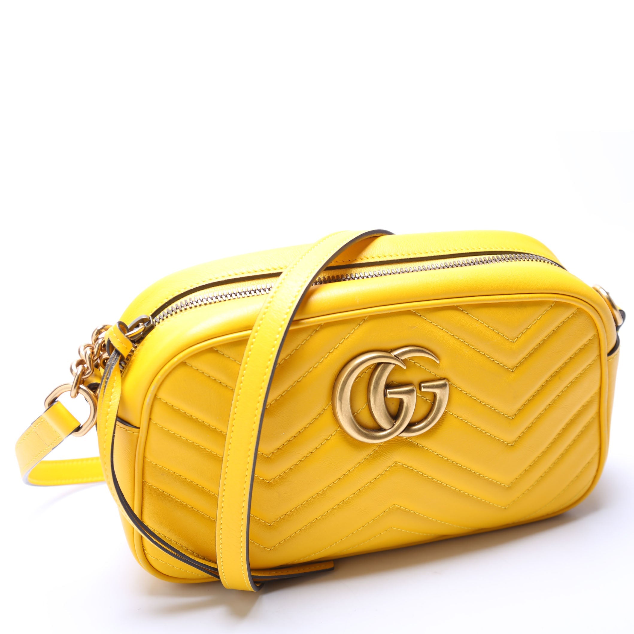447632 Marmont Small Leather Camera Yellow