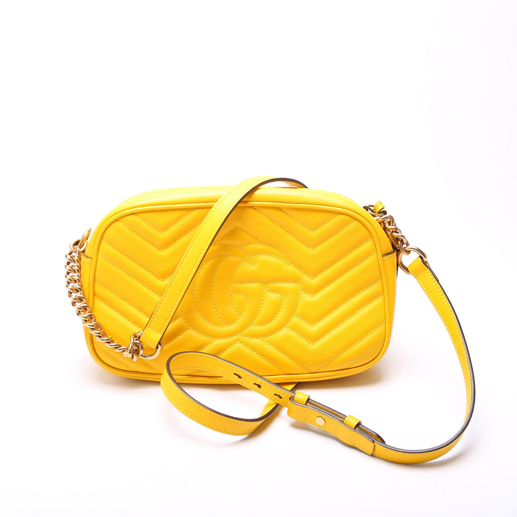 447632 Marmont Small Leather Camera Yellow