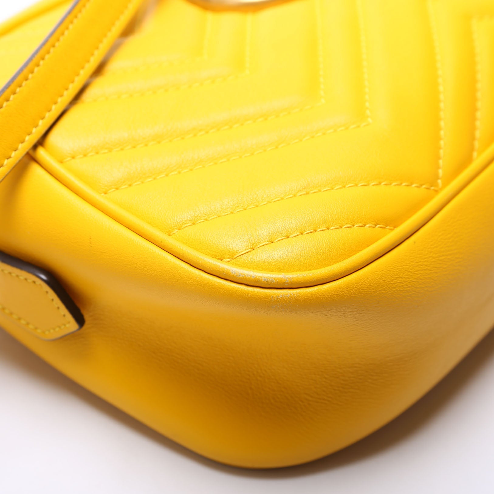 447632 Marmont Small Leather Camera Yellow
