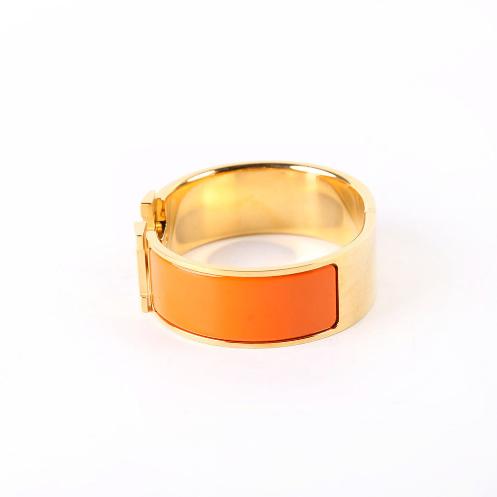 Clic Clac Wide PM Bracelet Gold/Orange