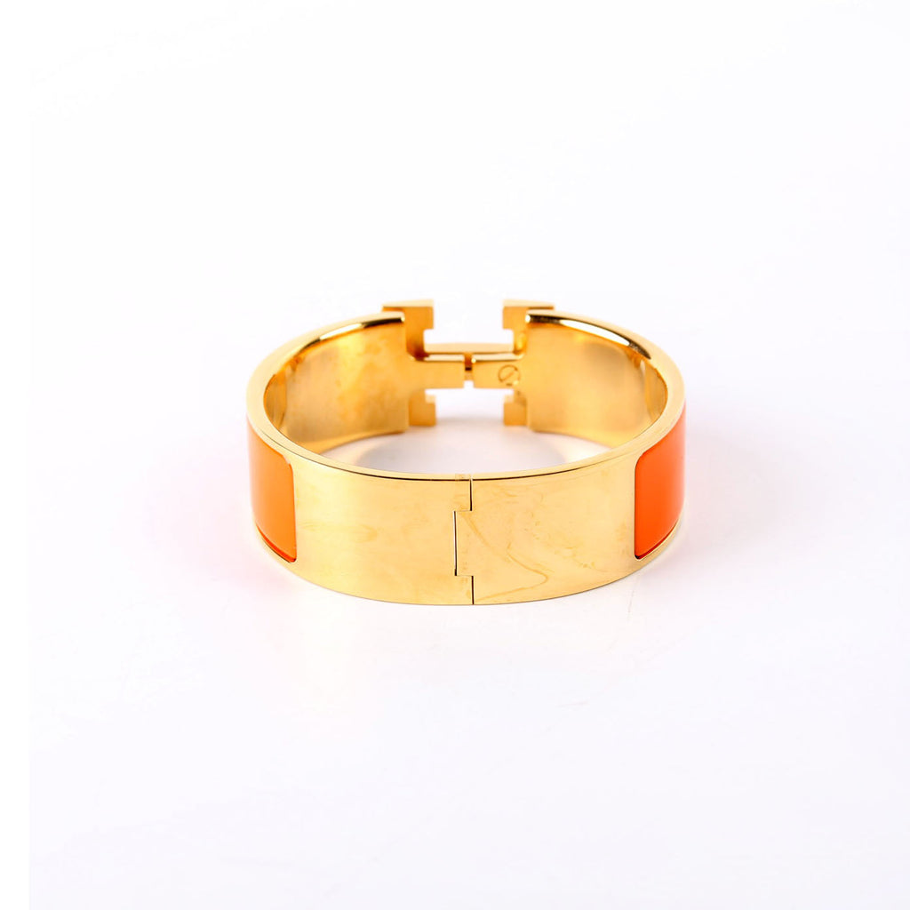 Clic Clac Wide PM Bracelet Gold/Orange