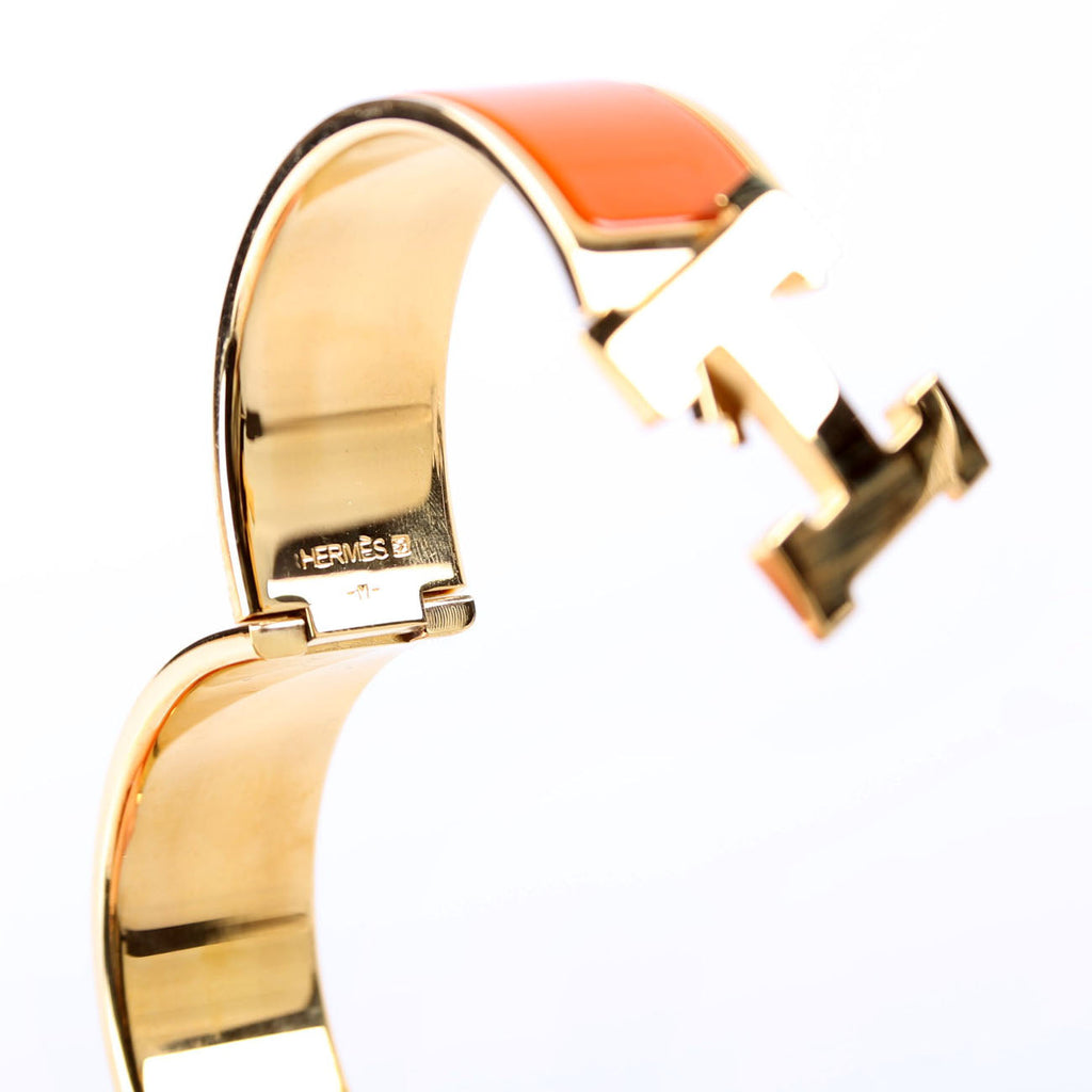 Clic Clac Wide PM Bracelet Gold/Orange