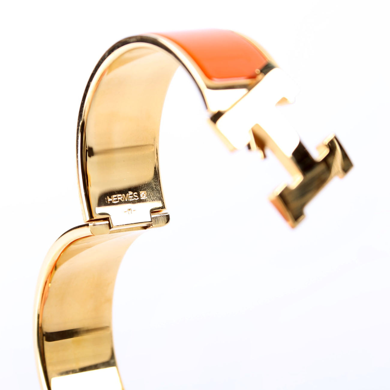 Clic Clac Wide PM Bracelet Gold/Orange