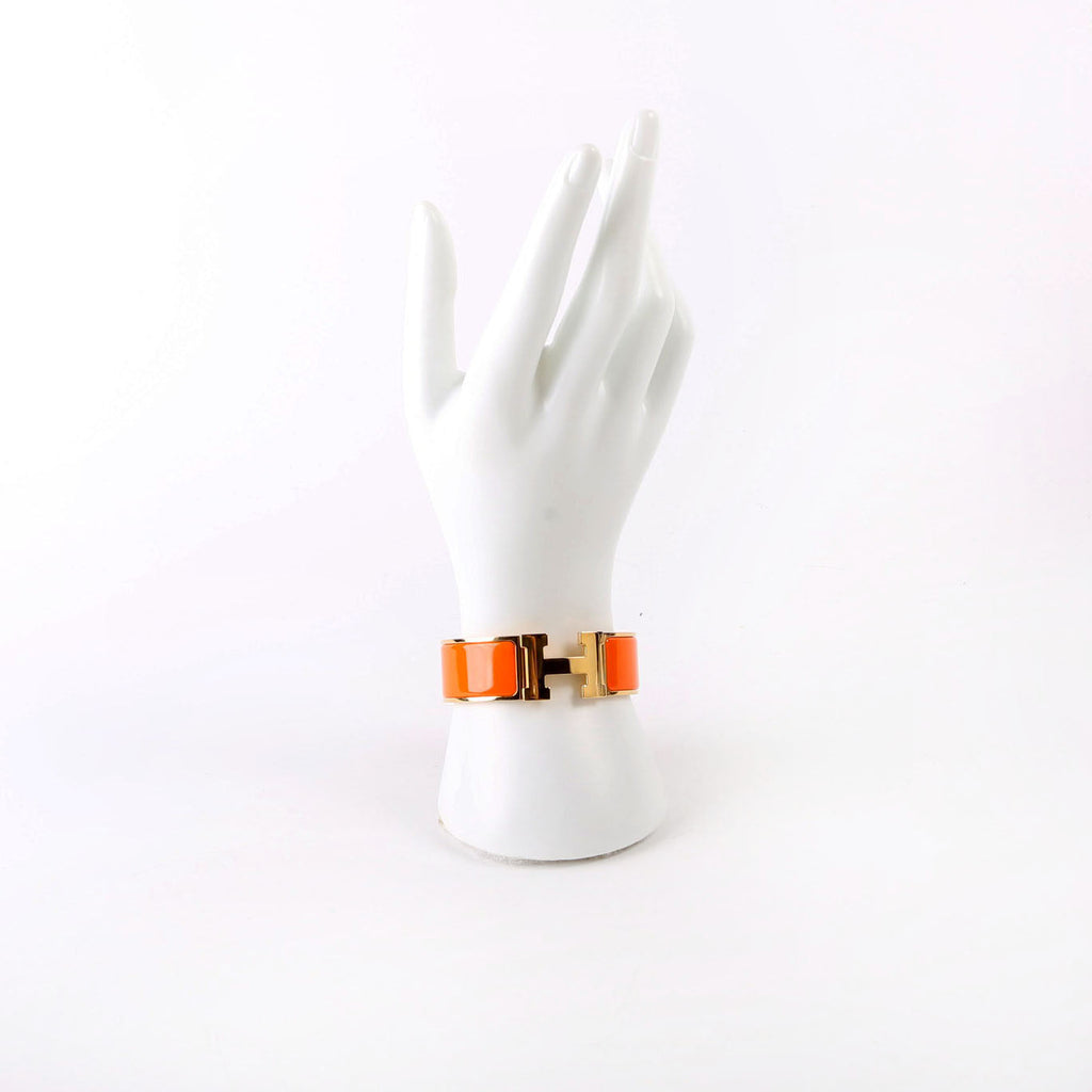 Clic Clac Wide PM Bracelet Gold/Orange