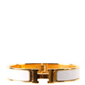 Clic Clac Narrow GM Bracelet Gold/White