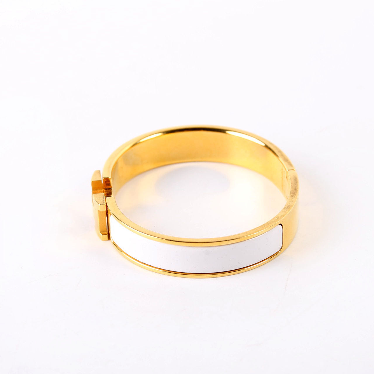 Clic Clac Narrow GM Bracelet Gold/White
