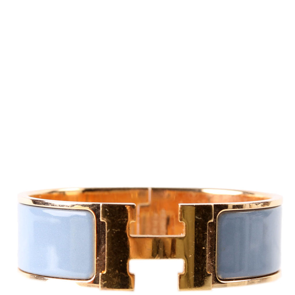 Clic Clac Wide Bracelet Gold/Blue
