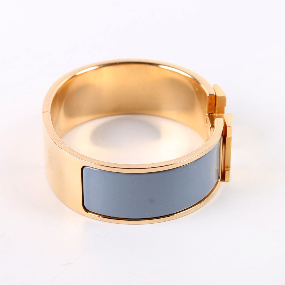 Clic Clac Wide Bracelet Gold/Blue