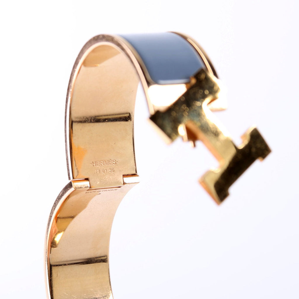 Clic Clac Wide Bracelet Gold/Blue