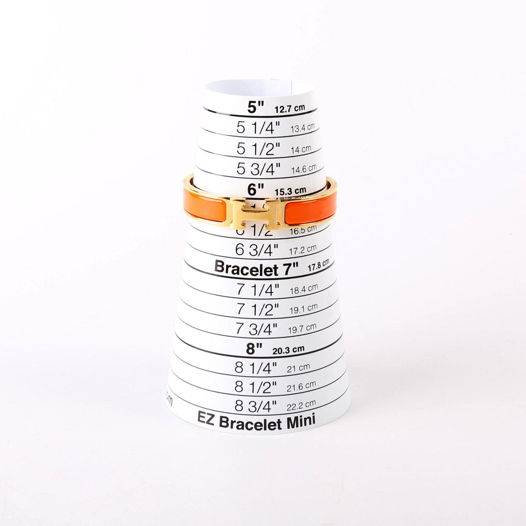 Hermes Clic Clac Narrow PM Bracelet Gold/Orange