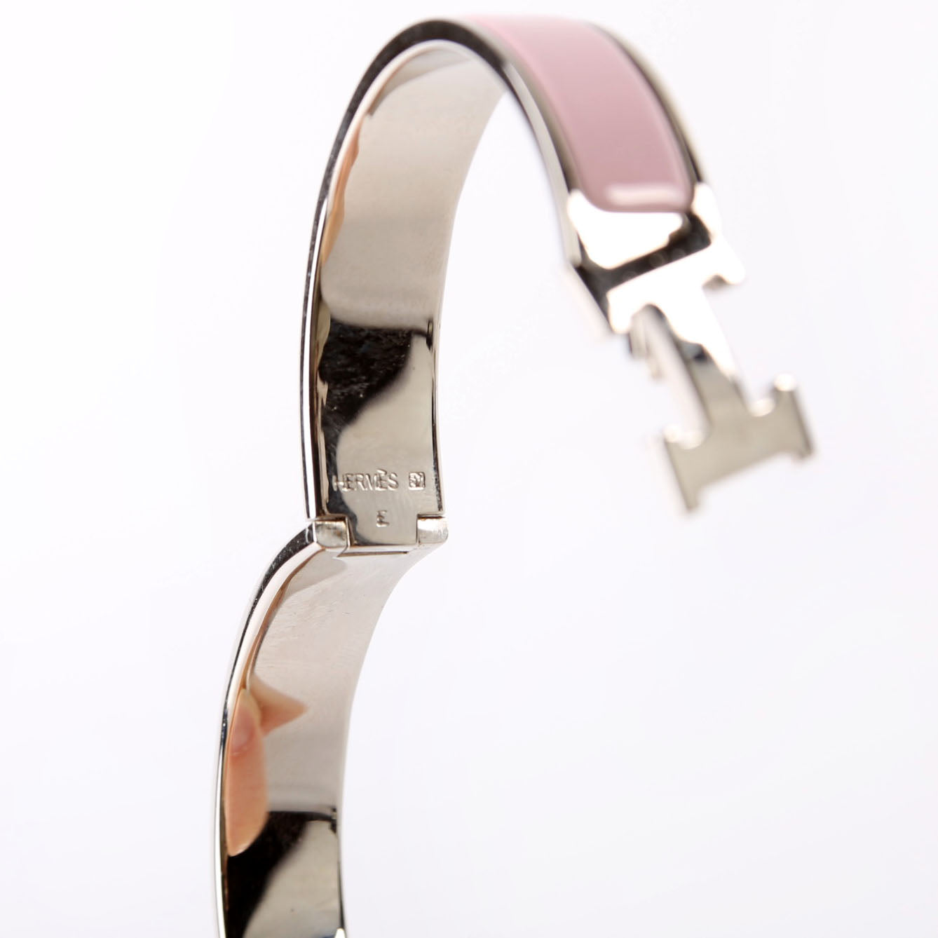 Clic Clac Narrow GM Bracelet Silver/Pink
