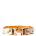 Clic Clac Narrow Printed Enamel Bracelet Gold/Multicolor