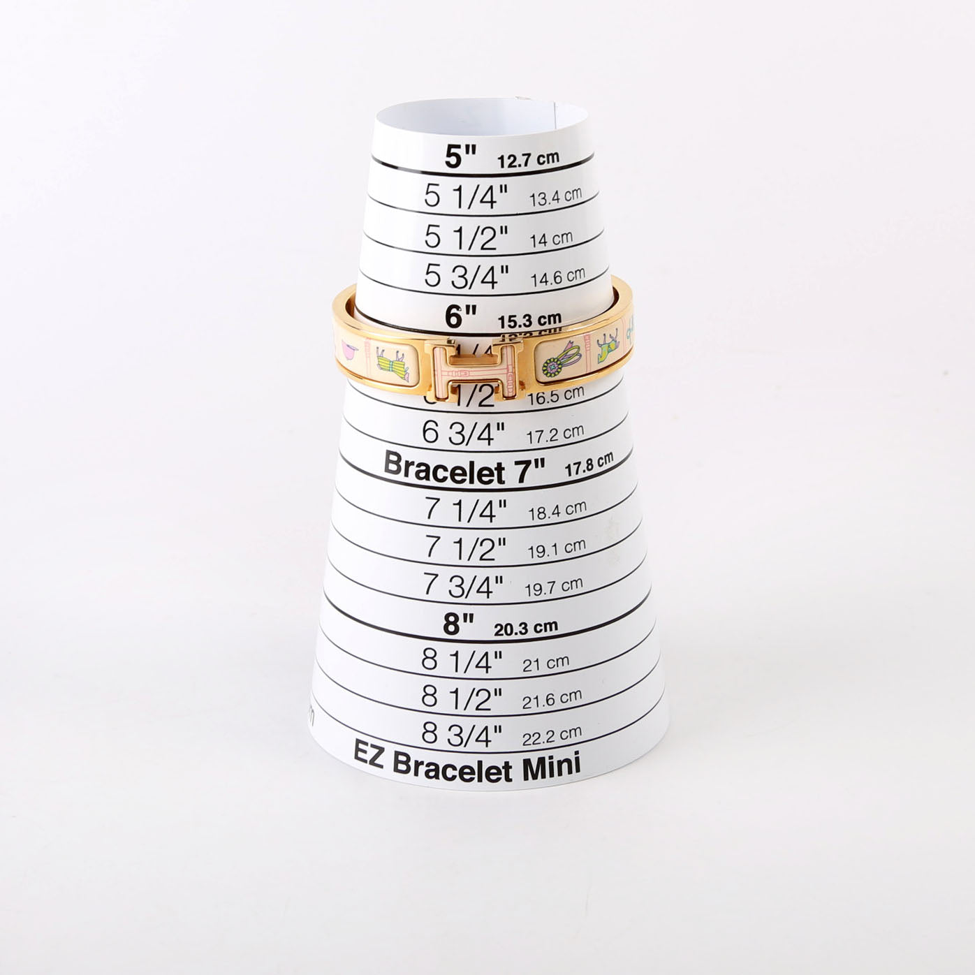 Clic Clac Narrow Printed Enamel Bracelet Gold/Multicolor