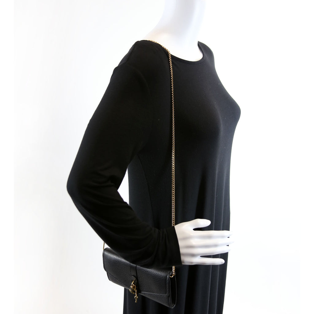 Aby Grain Leather WOC Black