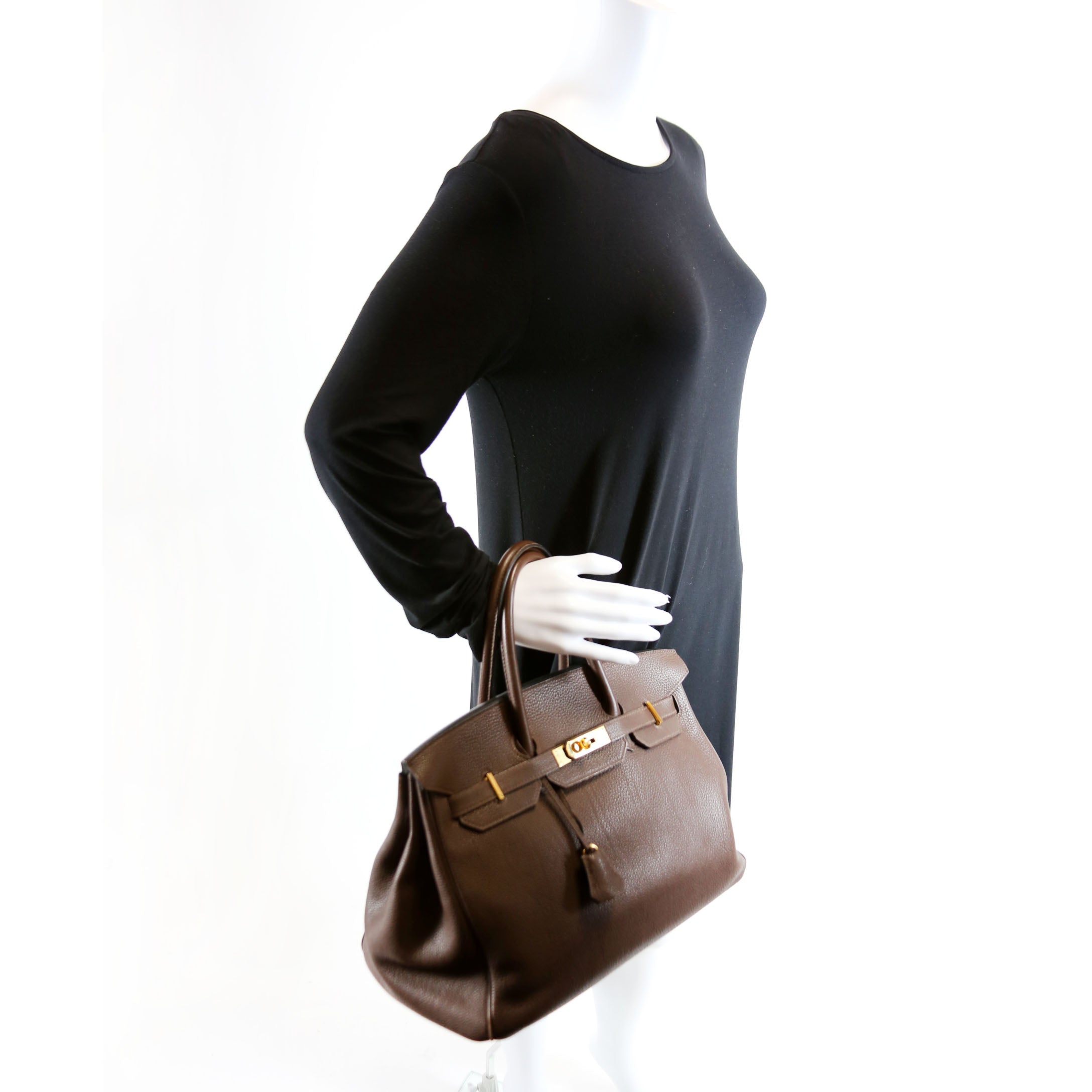 Birkin 35 Clemence Leather Brown