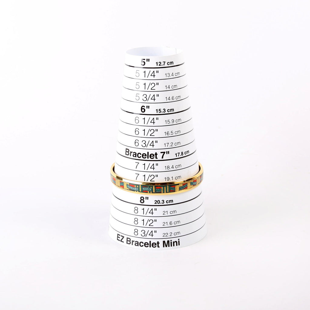 Printed Enamel Narrow Bangle Bracelet Gold/Multicolor