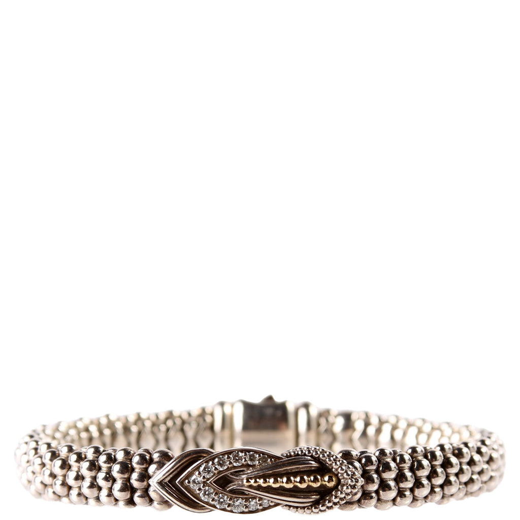 Caviar Interlock Link Bracelet 925/750/Diamonds