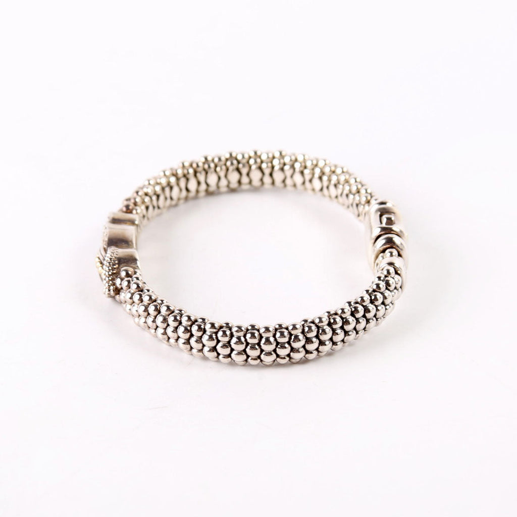 Caviar Interlock Link Bracelet 925/750/Diamonds