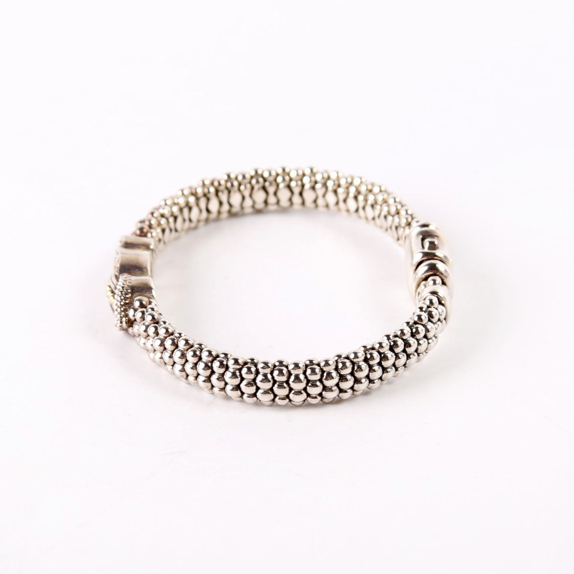 Caviar Interlock Link Bracelet 925/750/Diamonds
