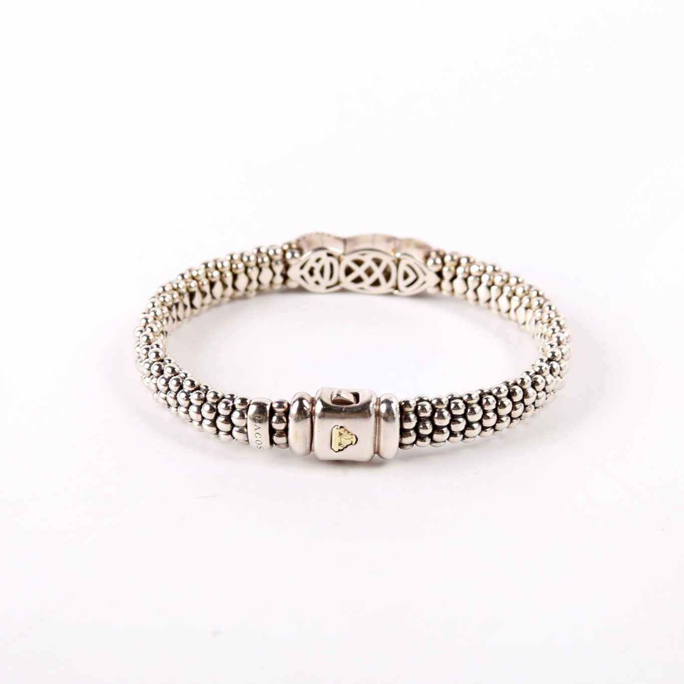 Caviar Interlock Link Bracelet 925/750/Diamonds