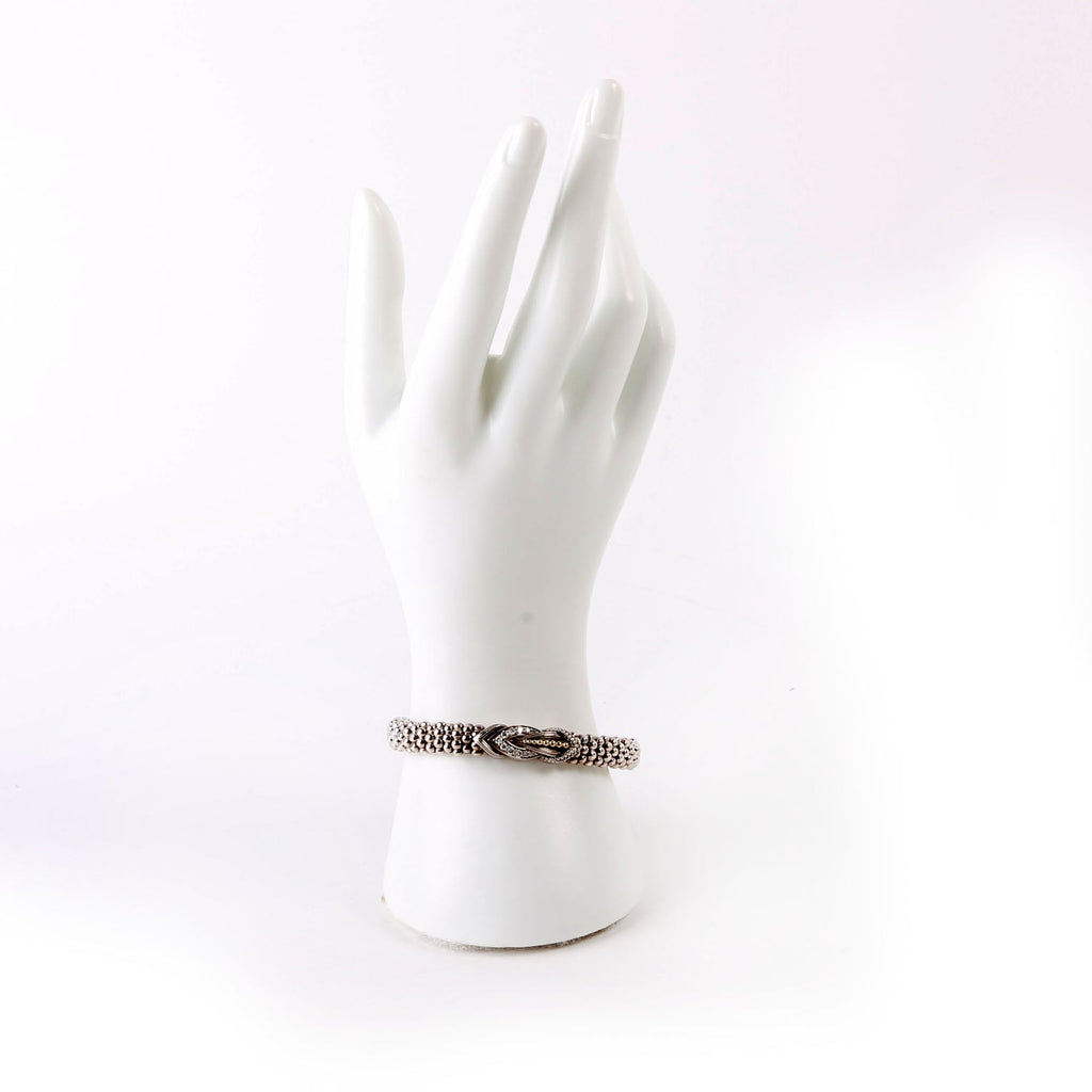 Caviar Interlock Link Bracelet 925/750/Diamonds