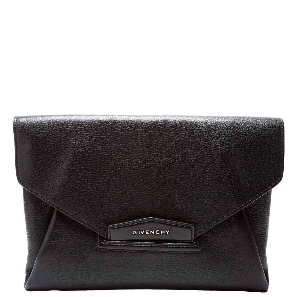Antigona Goatskin Clutch Medium Black