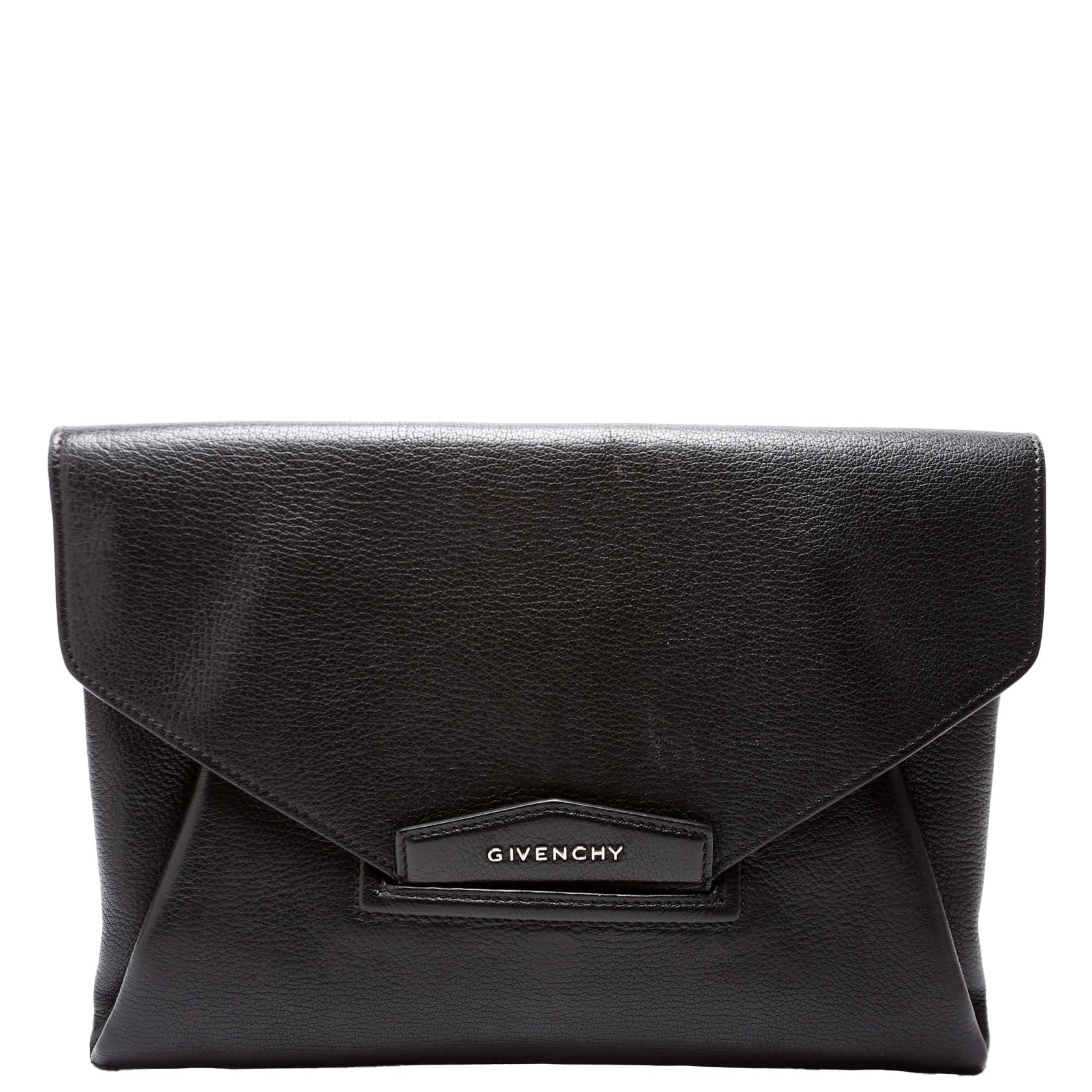Antigona Goatskin Clutch Medium Black