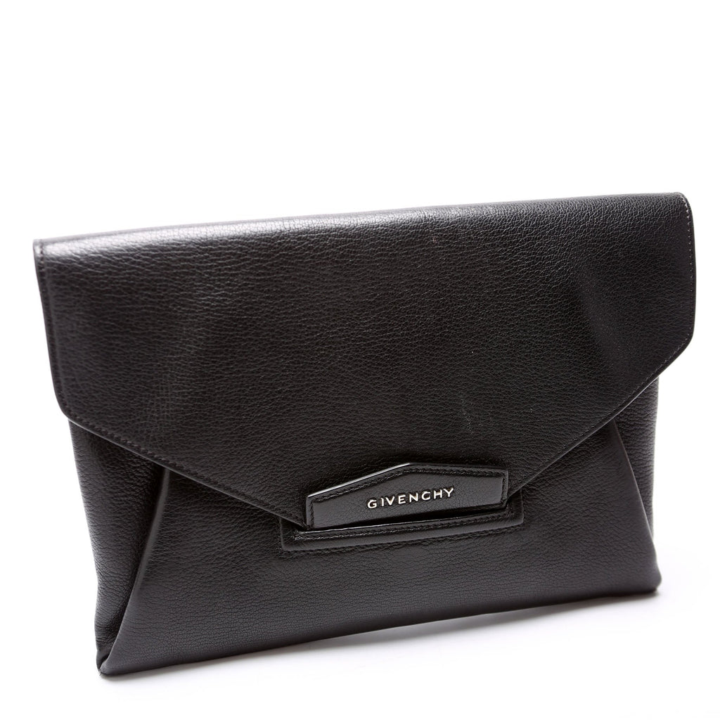Antigona Goatskin Clutch Medium Black