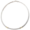 Metro Cable Collar Necklace 925/585 Silver/Gold