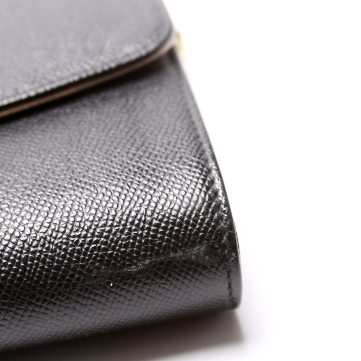 Flower Padlock Crossbody Leather Black