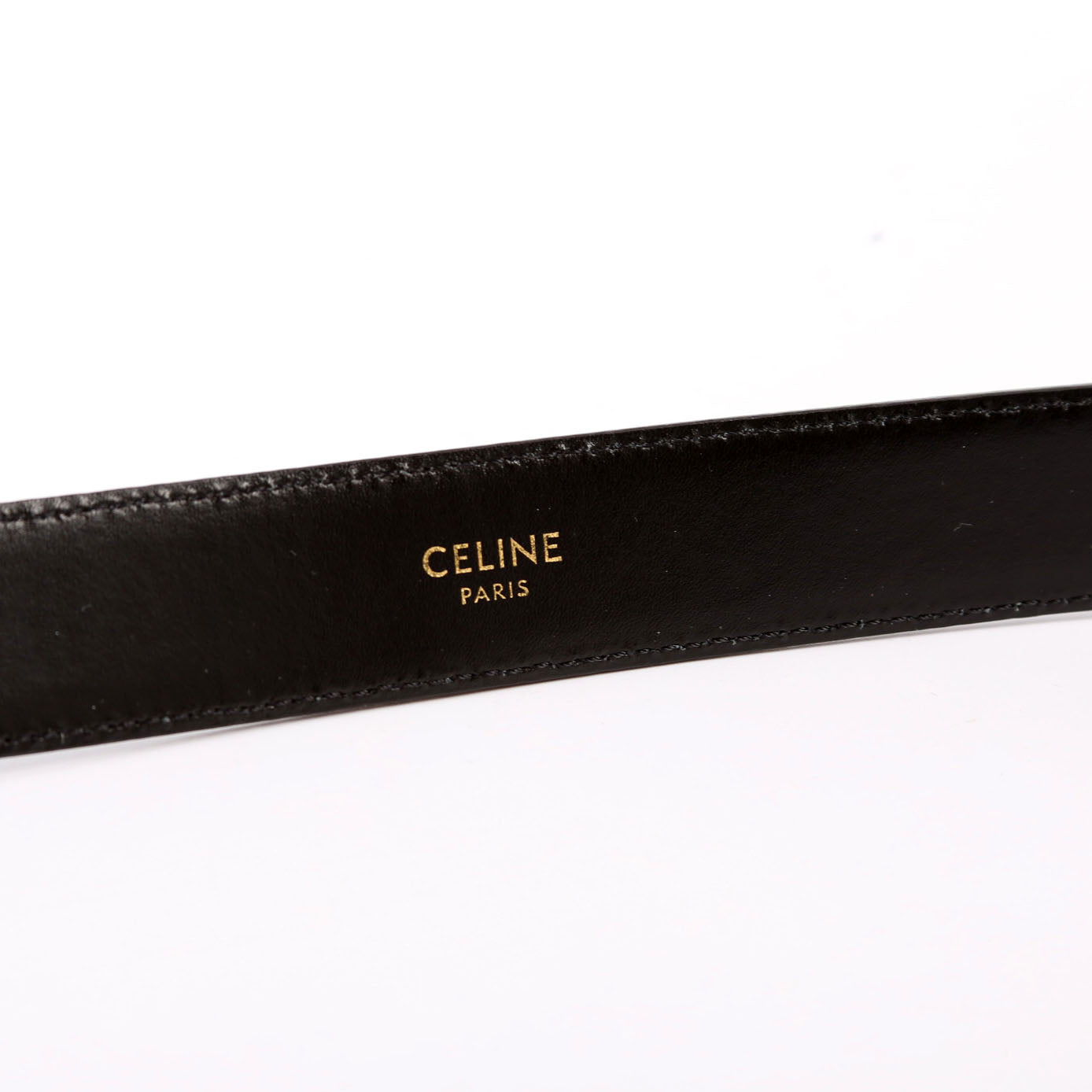 Triomphe Medium Taurillon Leather Belt Size 70 Black