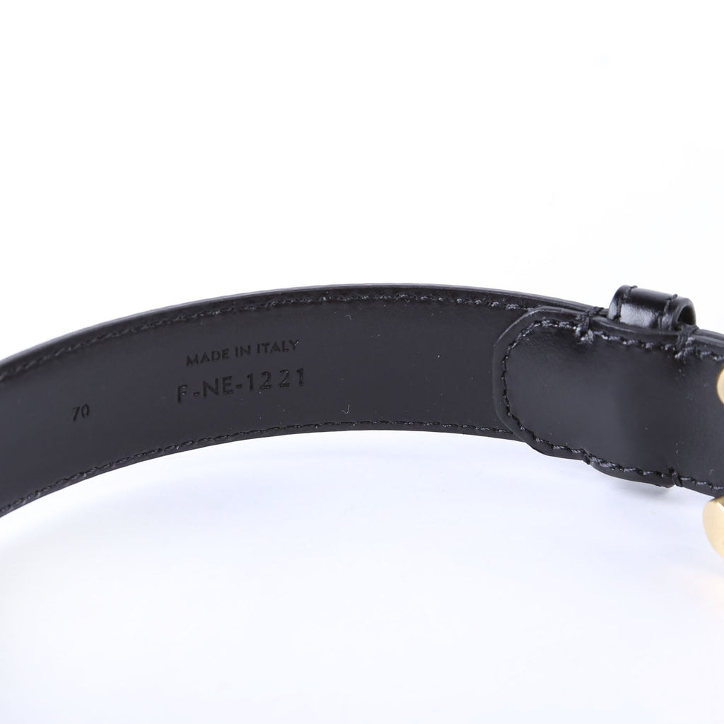 Triomphe Medium Taurillon Leather Belt Size 70 Black