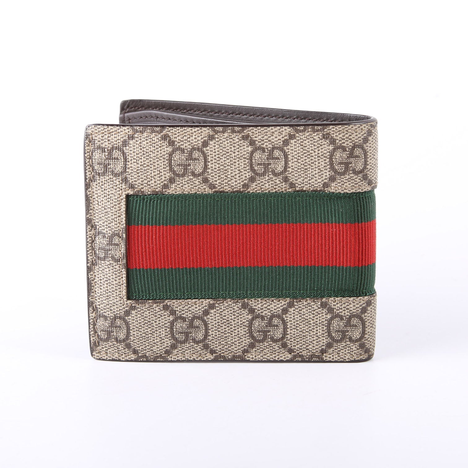 408827 GG Supreme Web Wallet Beige