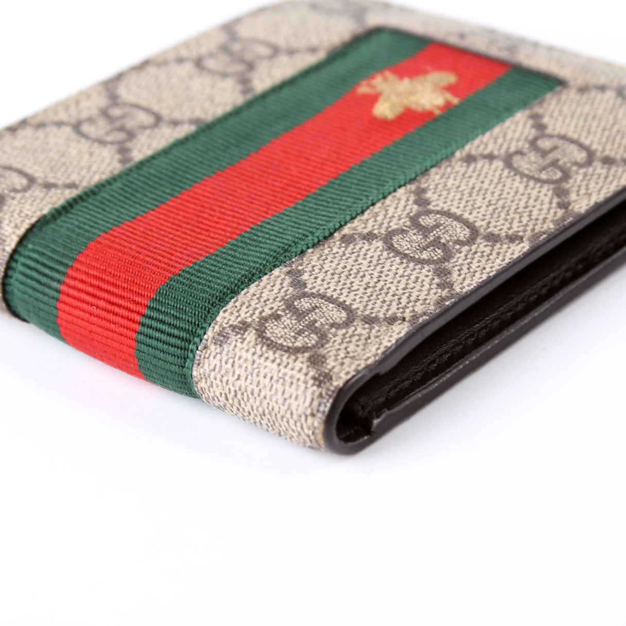 408827 GG Supreme Web Wallet Beige