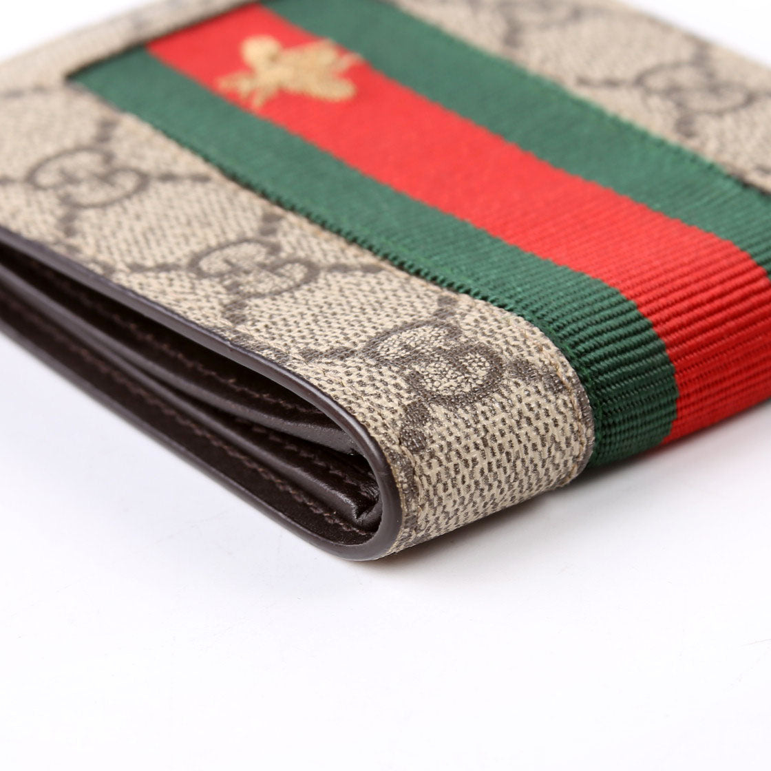 408827 GG Supreme Web Wallet Beige