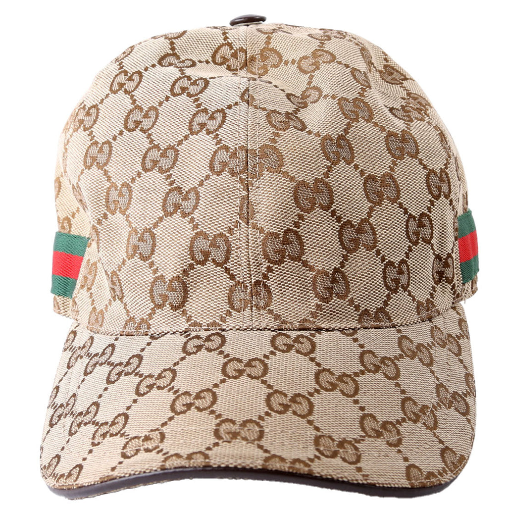 200035 GG Canvas Web Hat Size Large