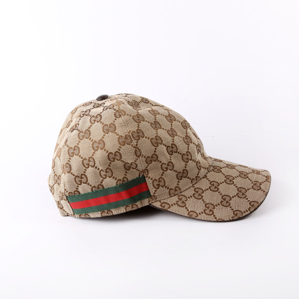 200035 GG Canvas Web Hat Size Large