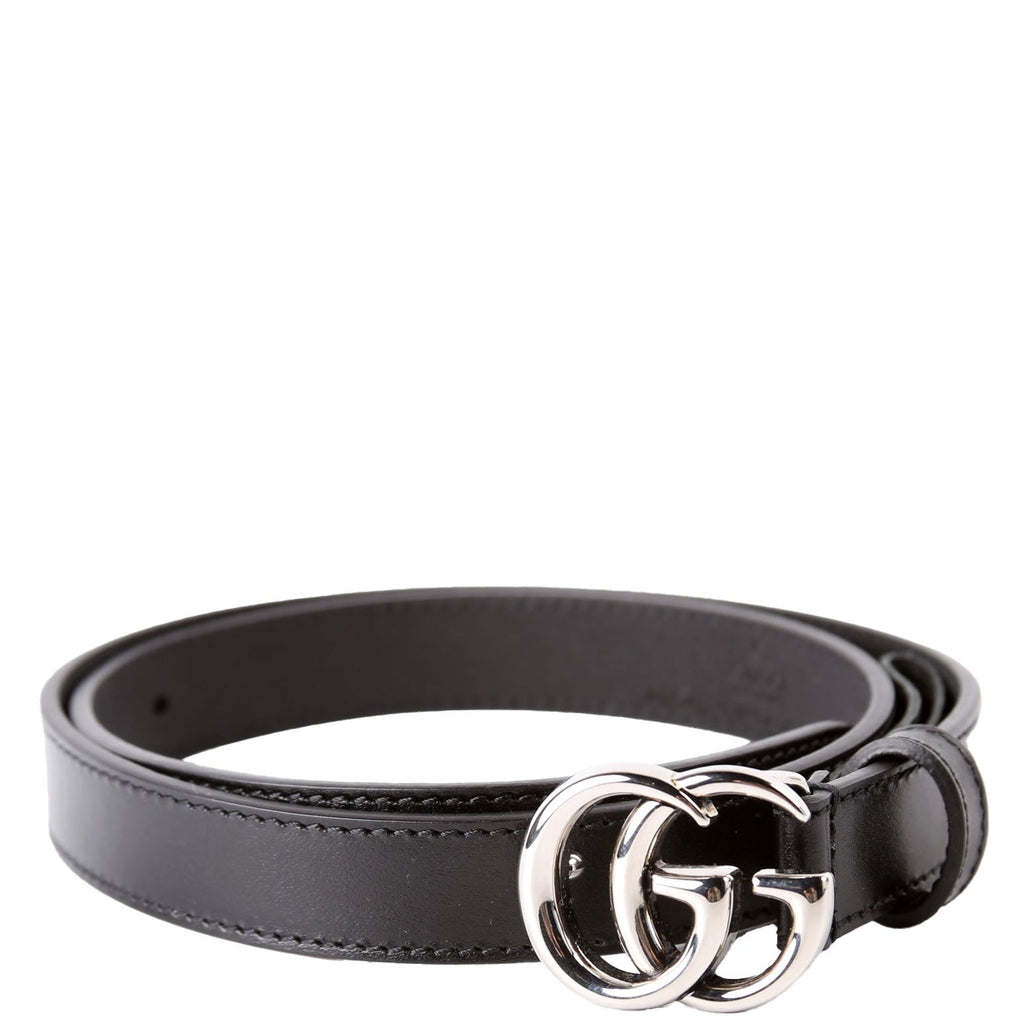 Gucci 409417 GG Marmont Thin Belt Size 70/28 Black