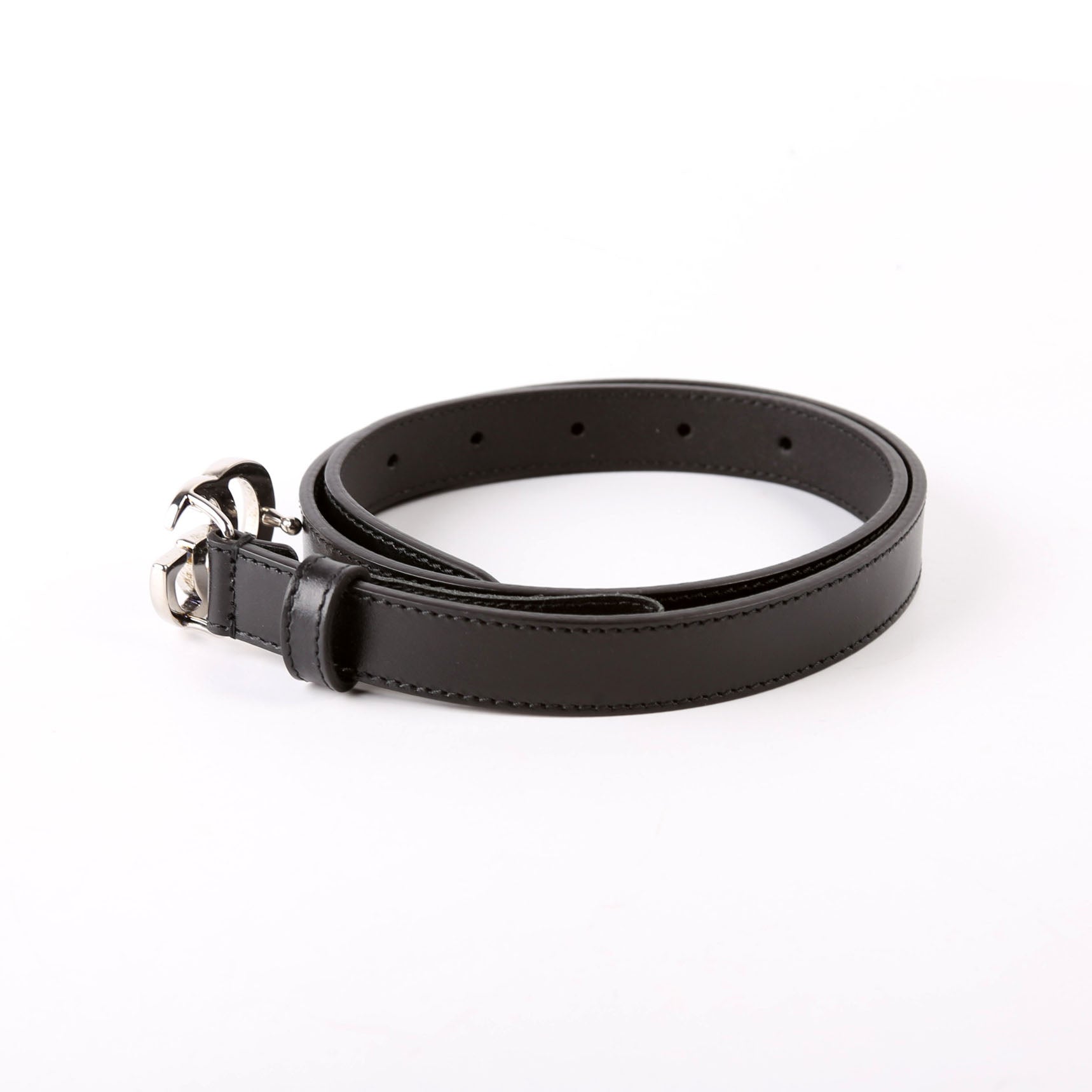 Gucci 409417 GG Marmont Thin Belt Size 70/28 Black