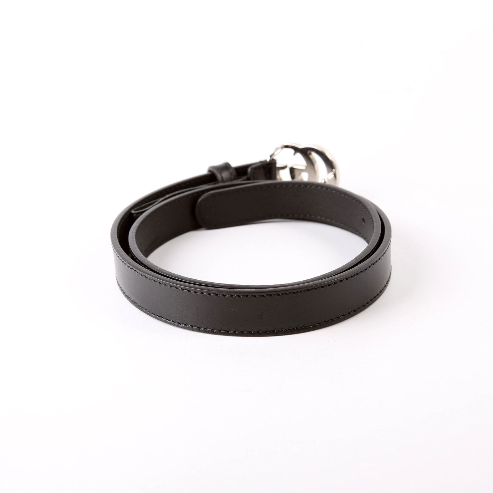 Gucci 409417 GG Marmont Thin Belt Size 70/28 Black