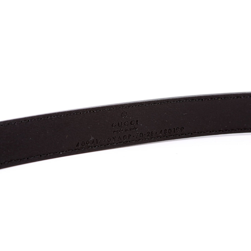 Gucci 409417 GG Marmont Thin Belt Size 70/28 Black