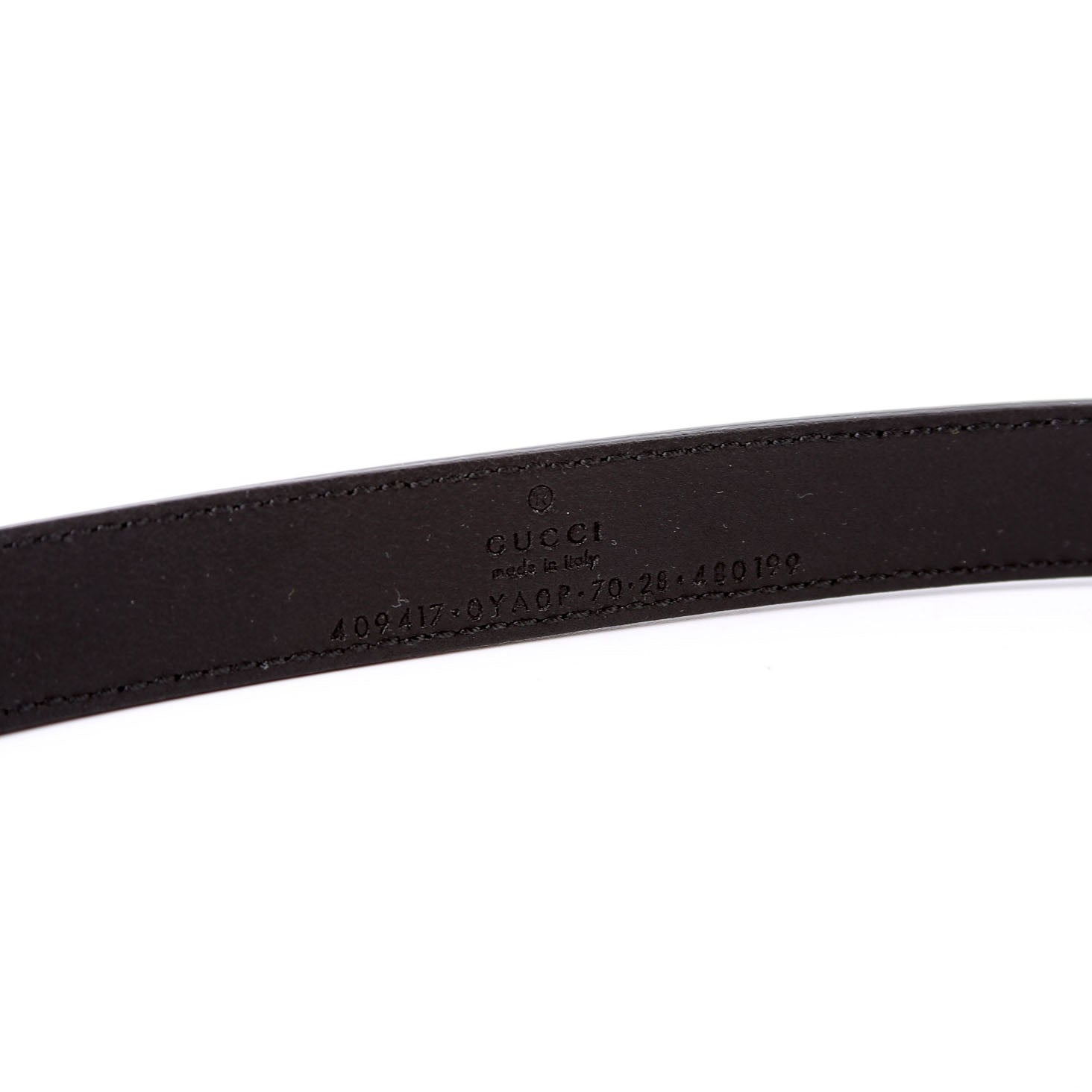 Gucci 409417 GG Marmont Thin Belt Size 70/28 Black